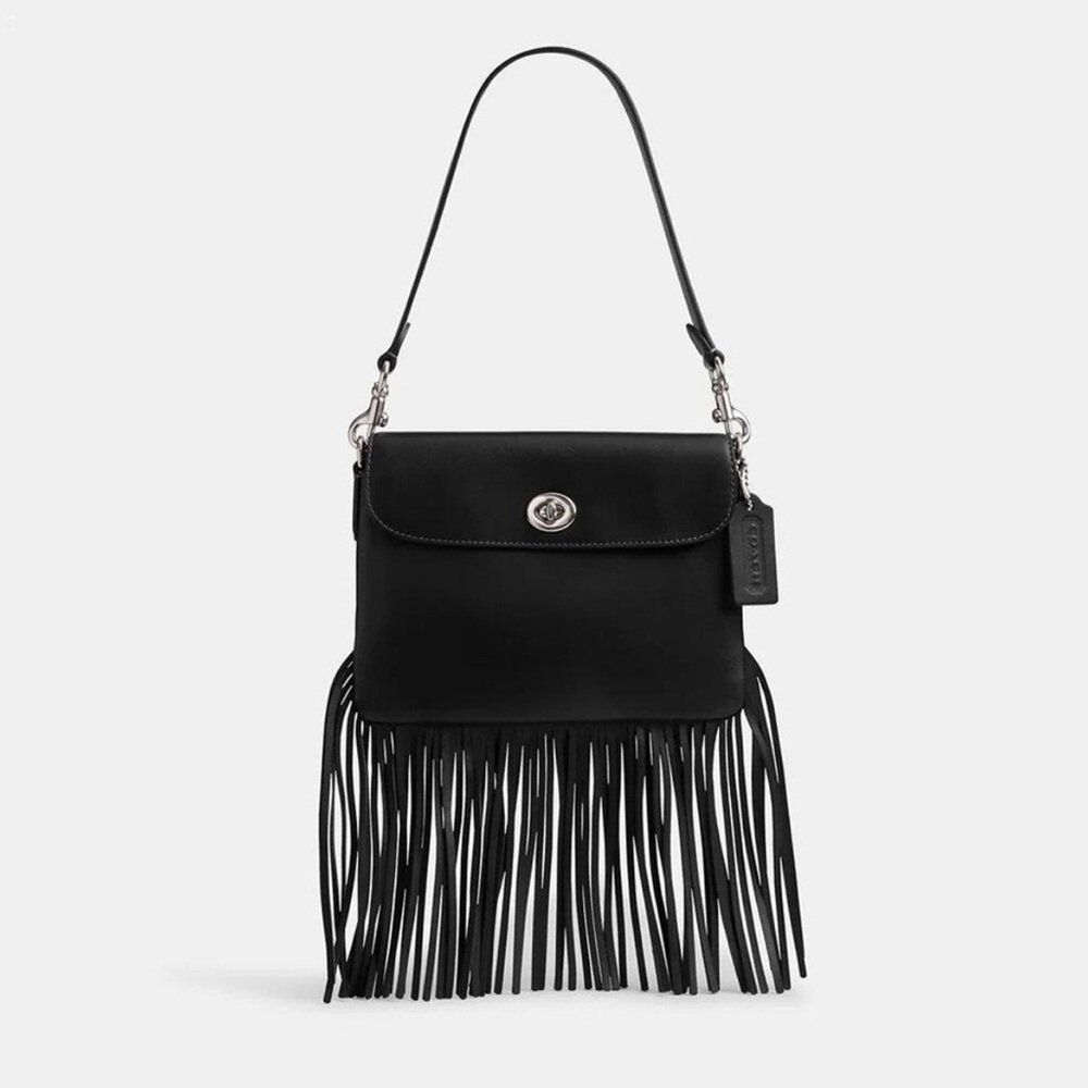 New Coach 1964 Fringe Glovetanned Leather Crossbody Bag